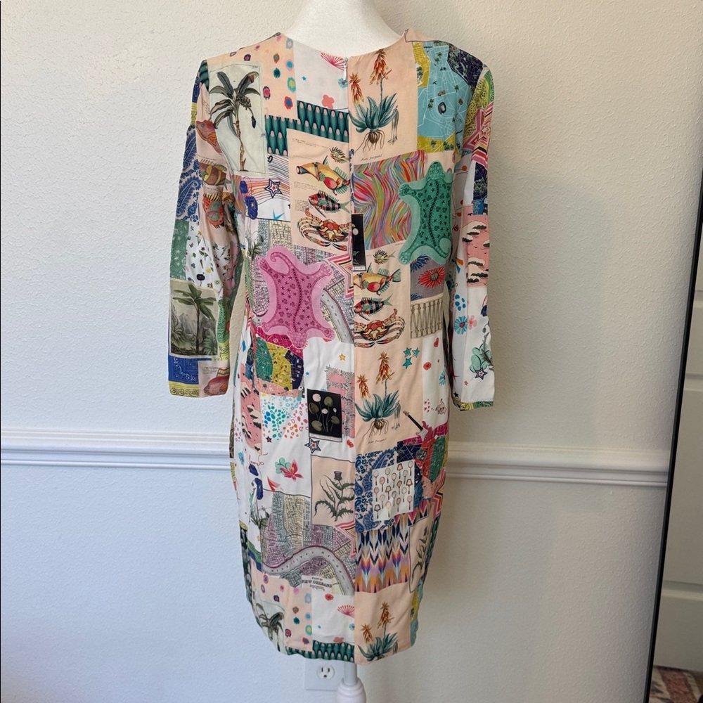 Vilagallo Multicolor Patchwork Patterned 3/4 Slee… - image 3